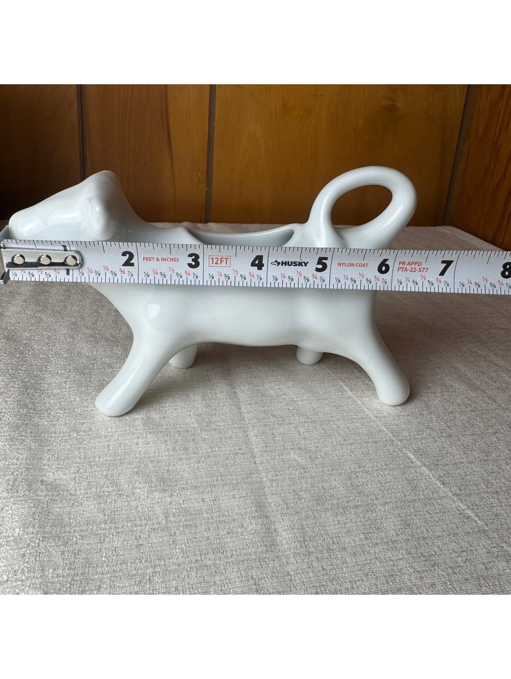 Vintage BIA Cordon Bleu Cow Creamer White Porcelain Farmhouse Kitchen Decor - Picture 8 of 9